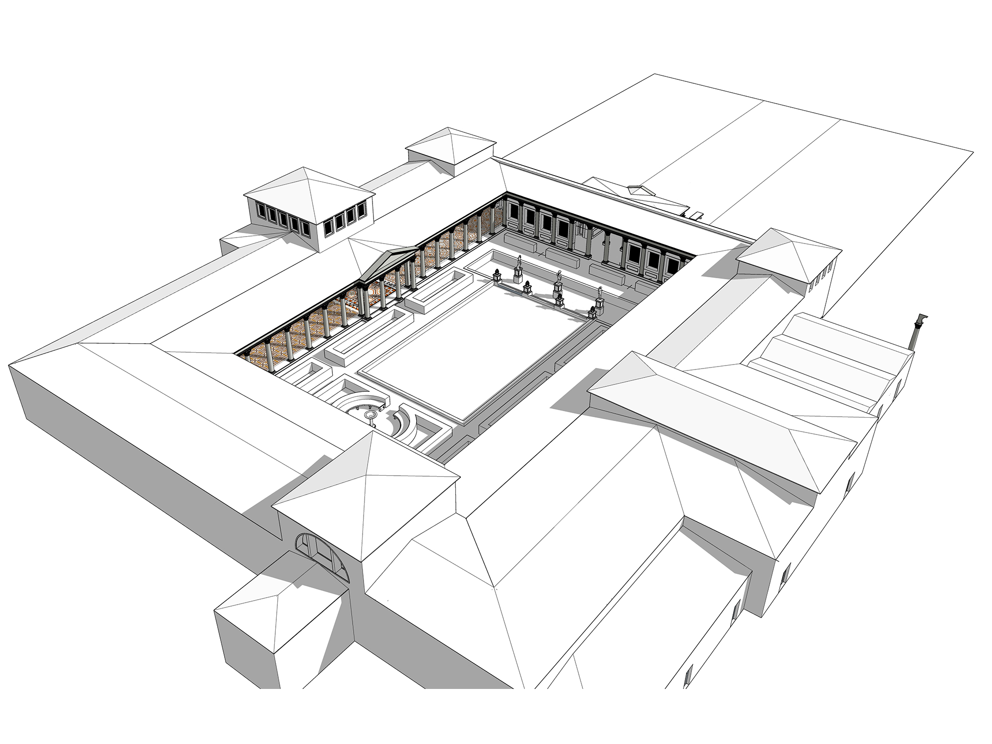 Reconstrução dos espaços edificados da Villa Romana de “El Vergel”; San Pedro del Arroyo - Fonte: JCyL