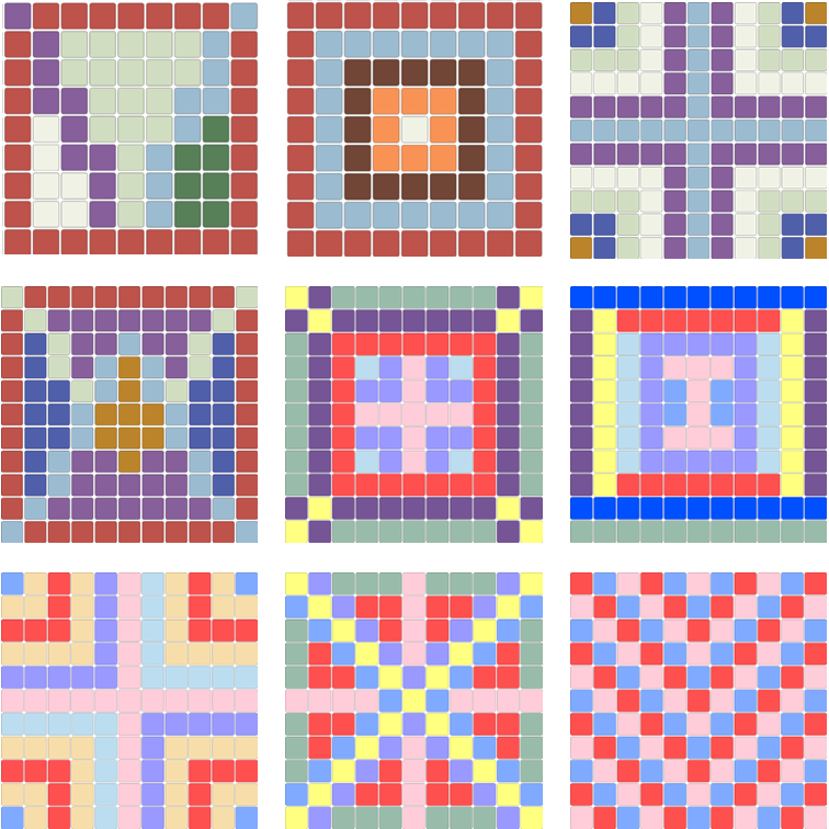 Projeto na Escola: Mosaicos digitais criados por alunos do Agrupamento no âmbito da Ofcina de Artes (7º e 8º anos), sob a orientação do professor Joaquim Cavaca.